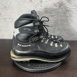 Scarpa Mens Sz EUR 46.5 Manta Gsb Black Leather Mountaineering Boots NO INSOLES